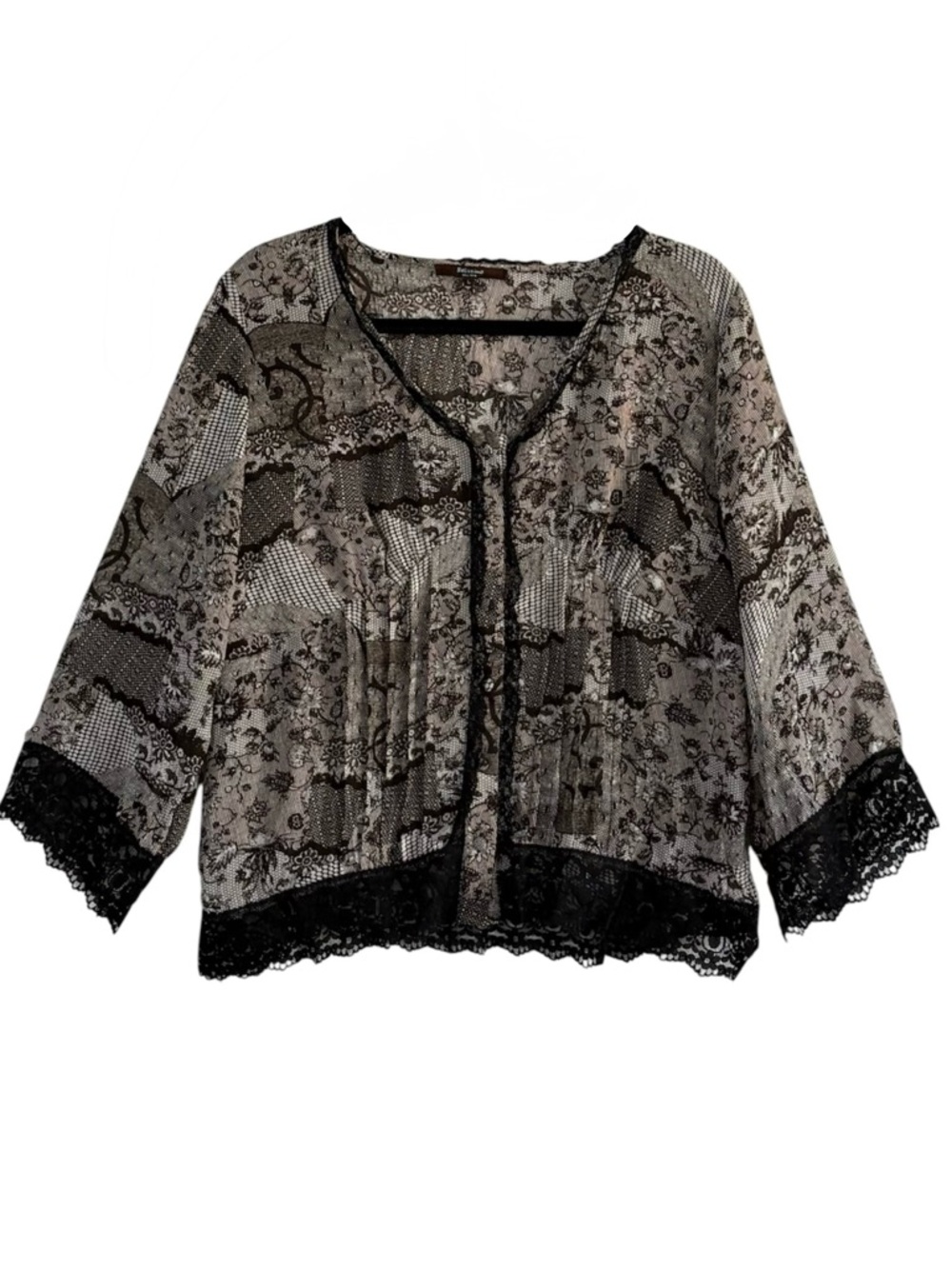 Belissimo Lace-Trim Blouse